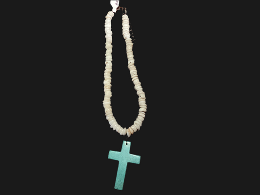 Angelique turquoise cross necklace