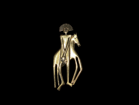 Angelique gold native American and horse pin