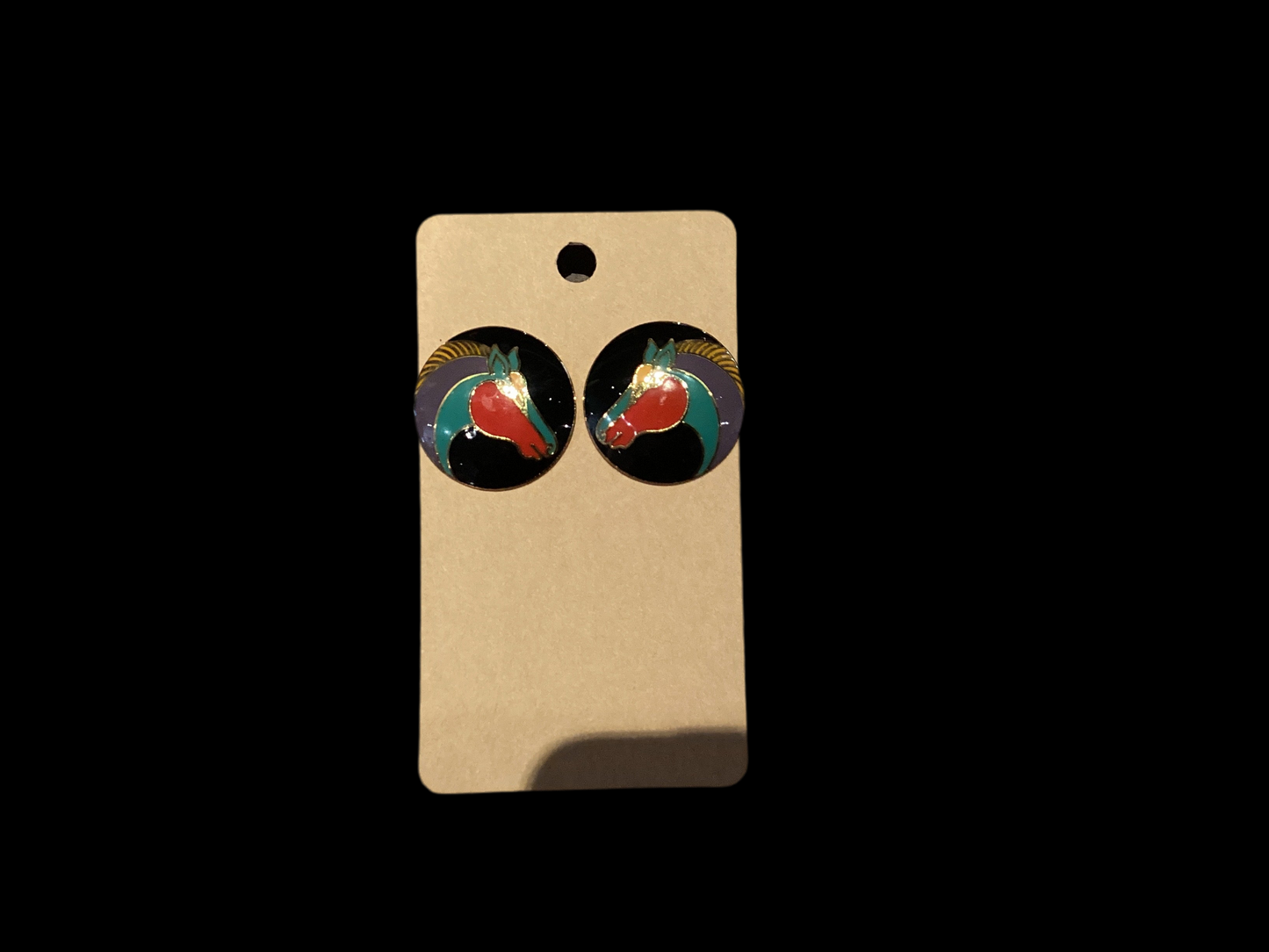 Angelique colorful horse earrings
