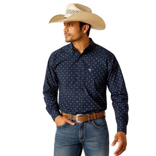 Ariat Mens Midnight Blue Percy Long sleeve