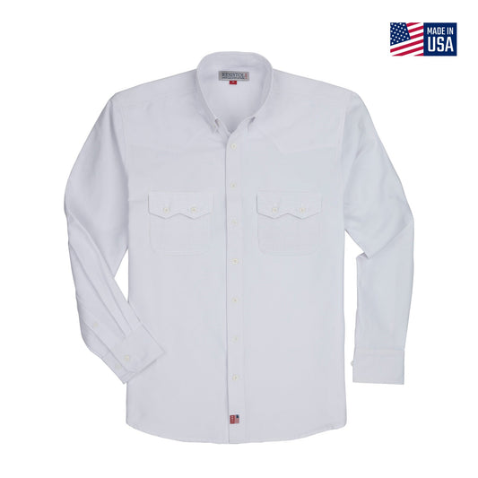 Resistol Double Pocket Oxford White Dress Shirt