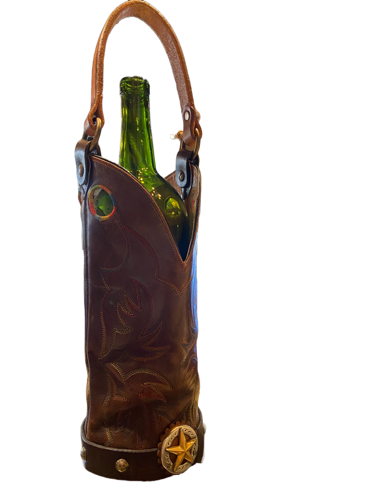 Western Boot Wine Tote