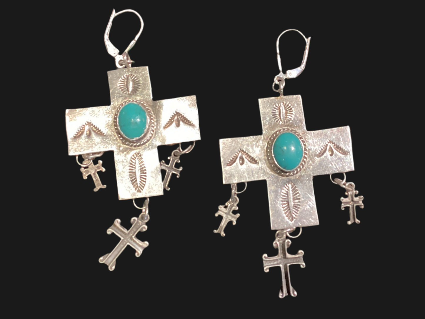Angelique cross earrings