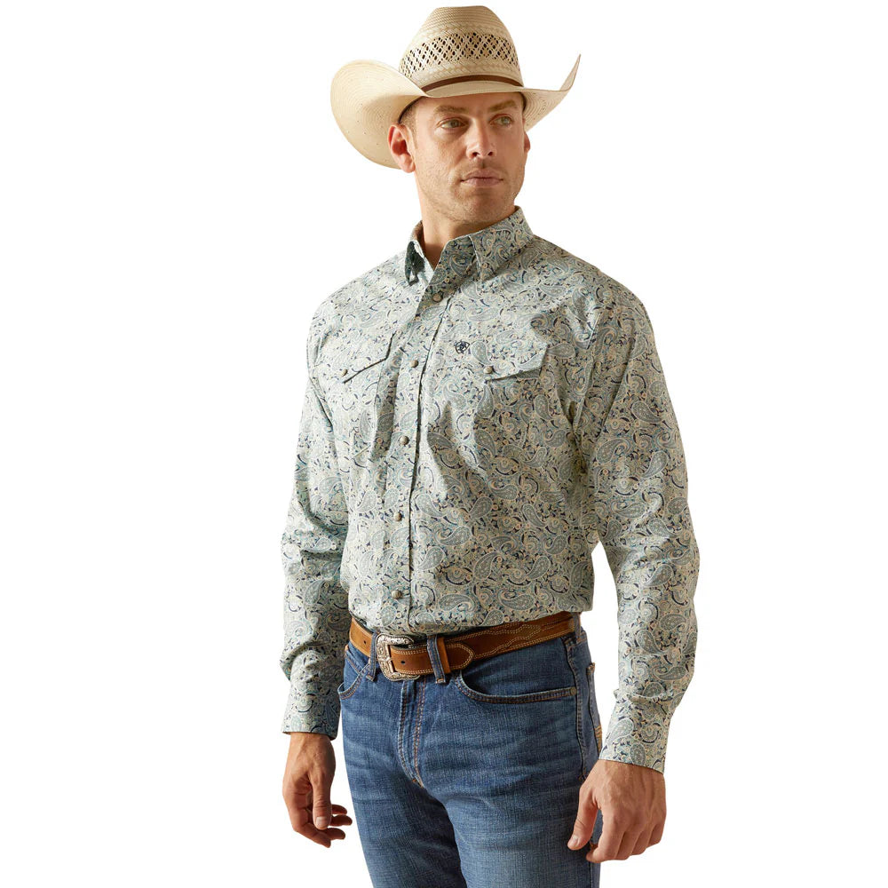 Ariat Men's Emery Long Sleeve Snap Shirt - Blue