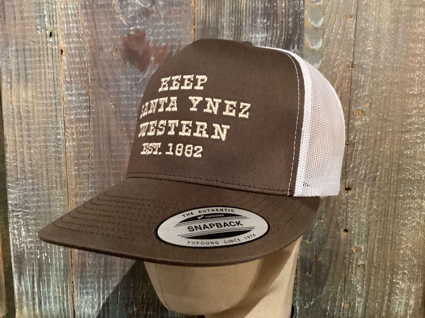 Keep Santa Ynez Western Trucker Cap (white/Brown)