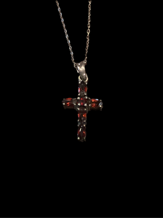 Angelique small Red Cross necklace