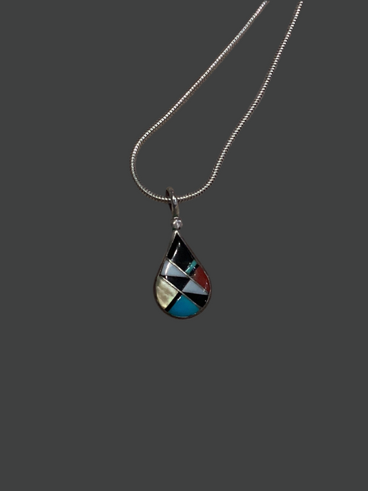 Angelique colorful teardrop necklace