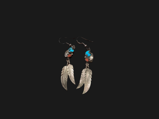 CP feather earrings