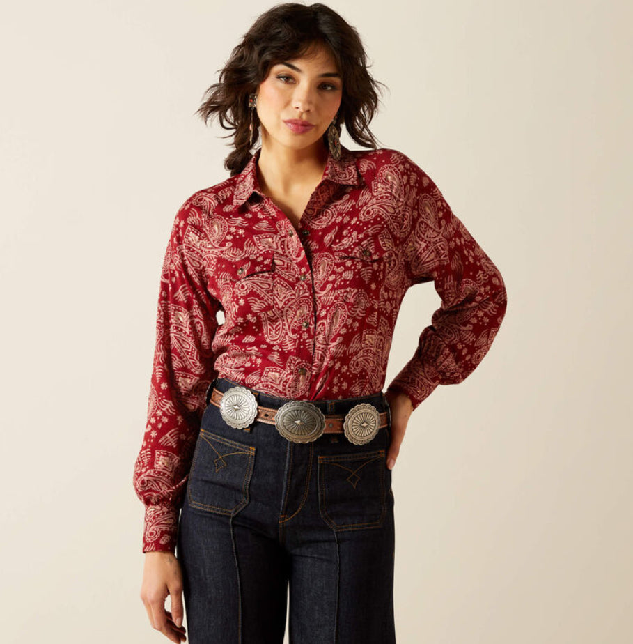 Ariat Women’s Imprints Snap Antique Paisley Shirt