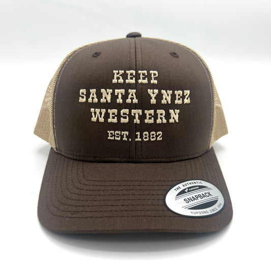Keep Santa Ynez Western Trucker Hat -Brown
