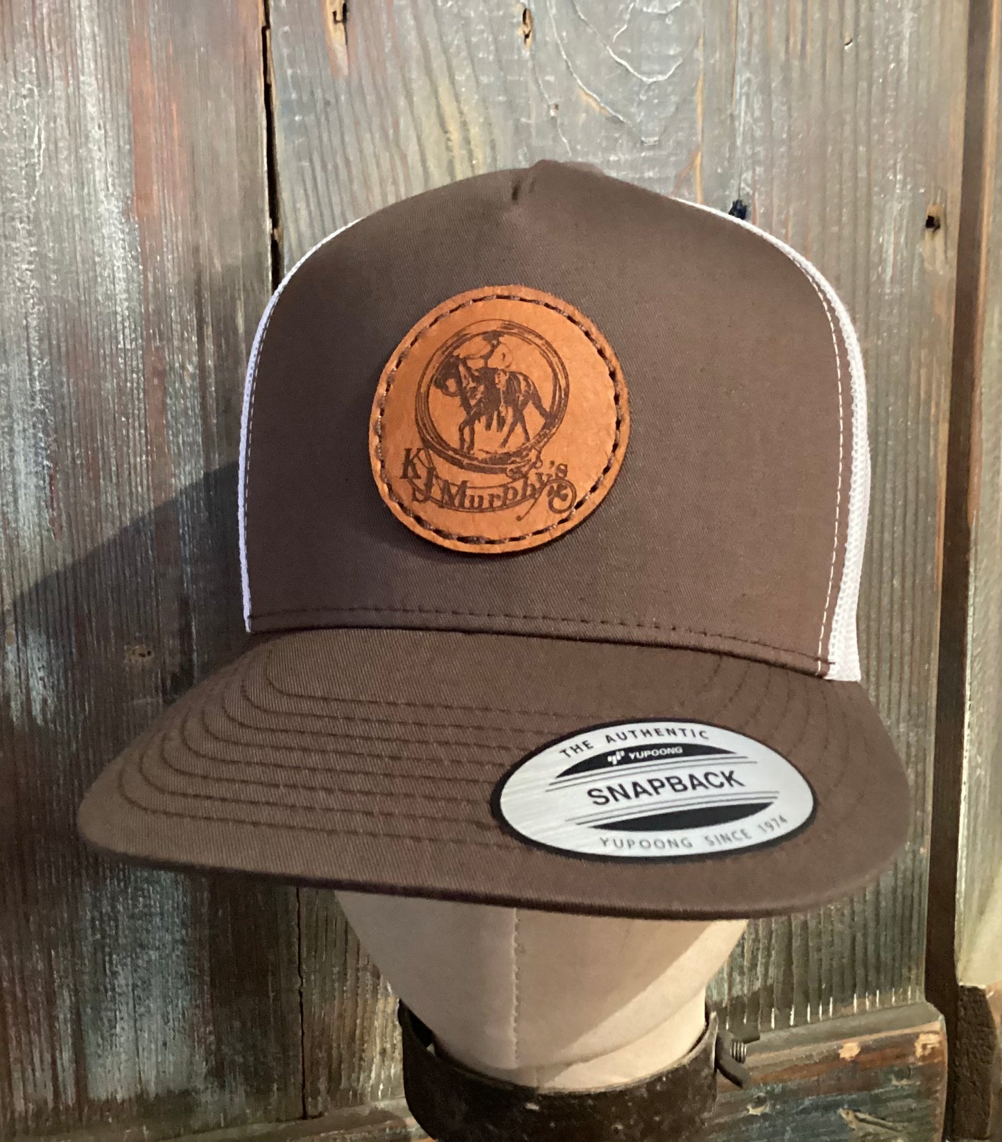 KJ Flatbill Trucker-Brown/White